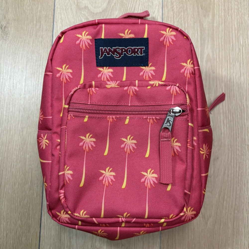 JanSport Big Break Lunch Bag Pink Palm Tree Tropical Insulated JS0A352L